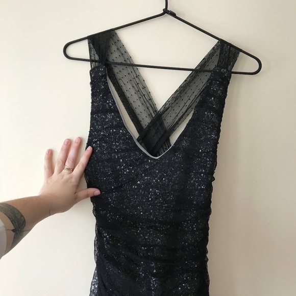 Express Mesh Sequin Cocktail dress - Picture 7 of 8